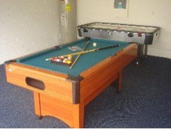 The games room with pool and air hockey